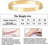 Love Bracelet Bangle with Screw Design Stainless Steel Hinged Jewelry Best Gifts for Love with Valentines Day Mothers Day Anniversary and Birthday for Men Women and Girls
