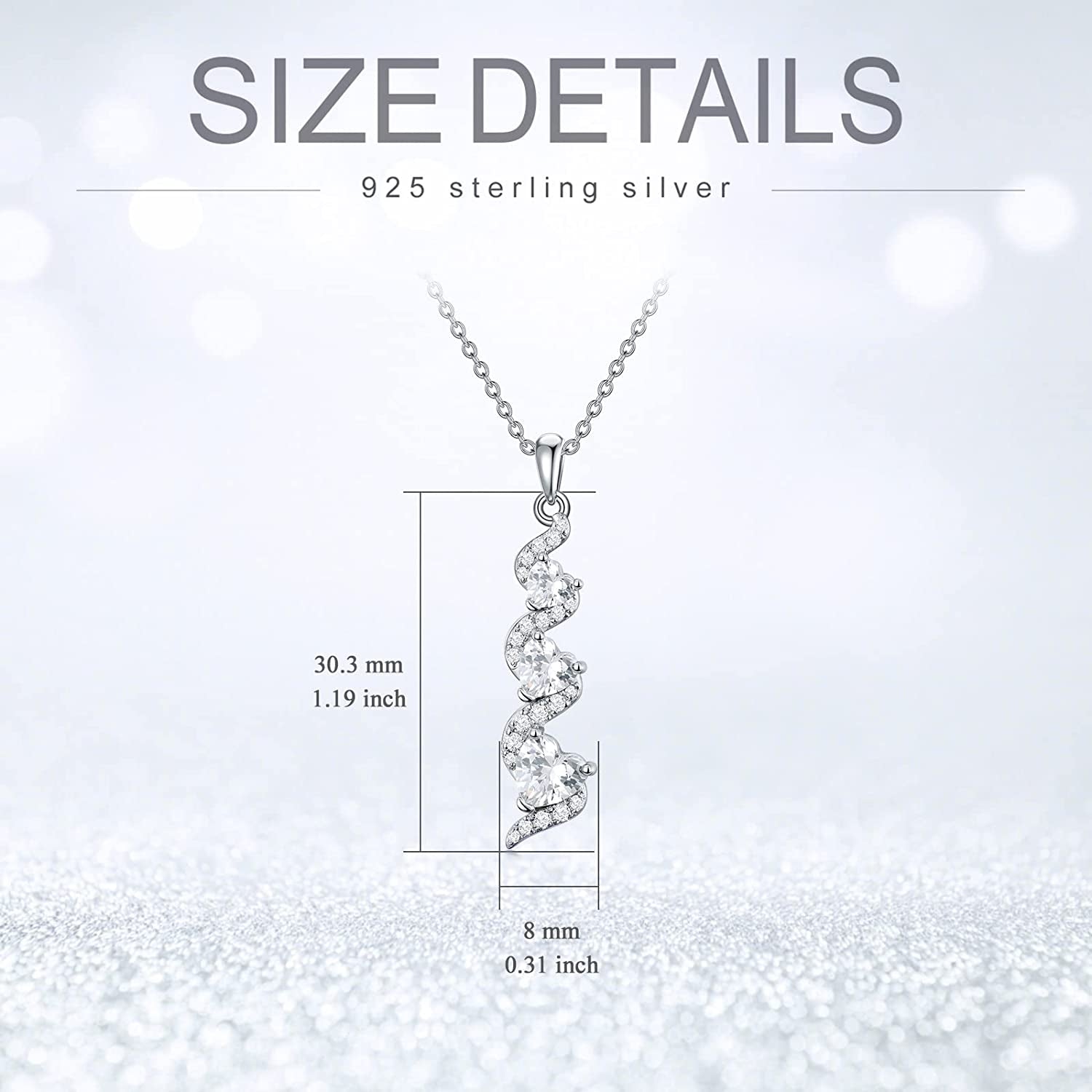 Moissanite Necklace for Women, 18K Gold Plated Sliver Moissanite Diamond Necklace, Anniversary Birthday Gifts for Her Wife Mom Grandma