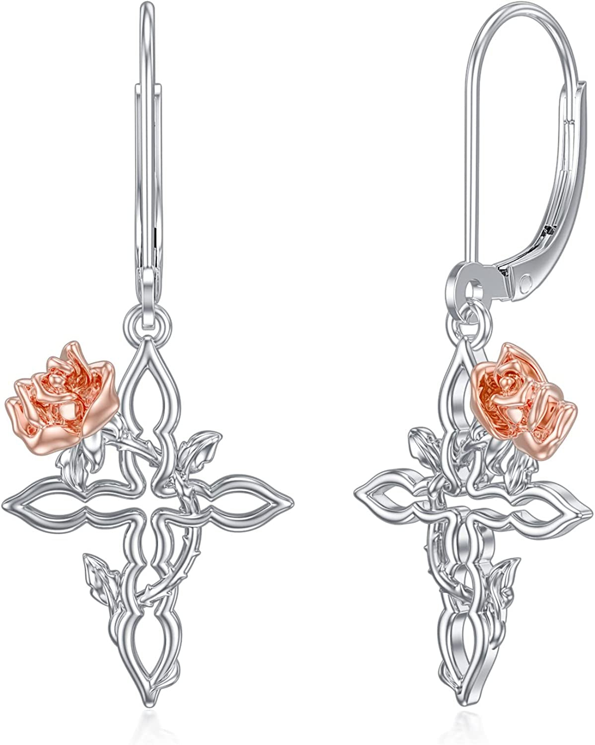 Valentines Day Gifts Cross Celtic Knot Anchor Mushroom Earrings 925 Sterling Silver Hypoallergenic Dangle Earrings Graduation Birthday Jewelry Gifts for Mom Women Friends