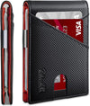 Slim RFID Wallets for Men, Money Clip Bifold Leather Wallet Minimalist Mens Wallet with ID Window and 12 Card Slots