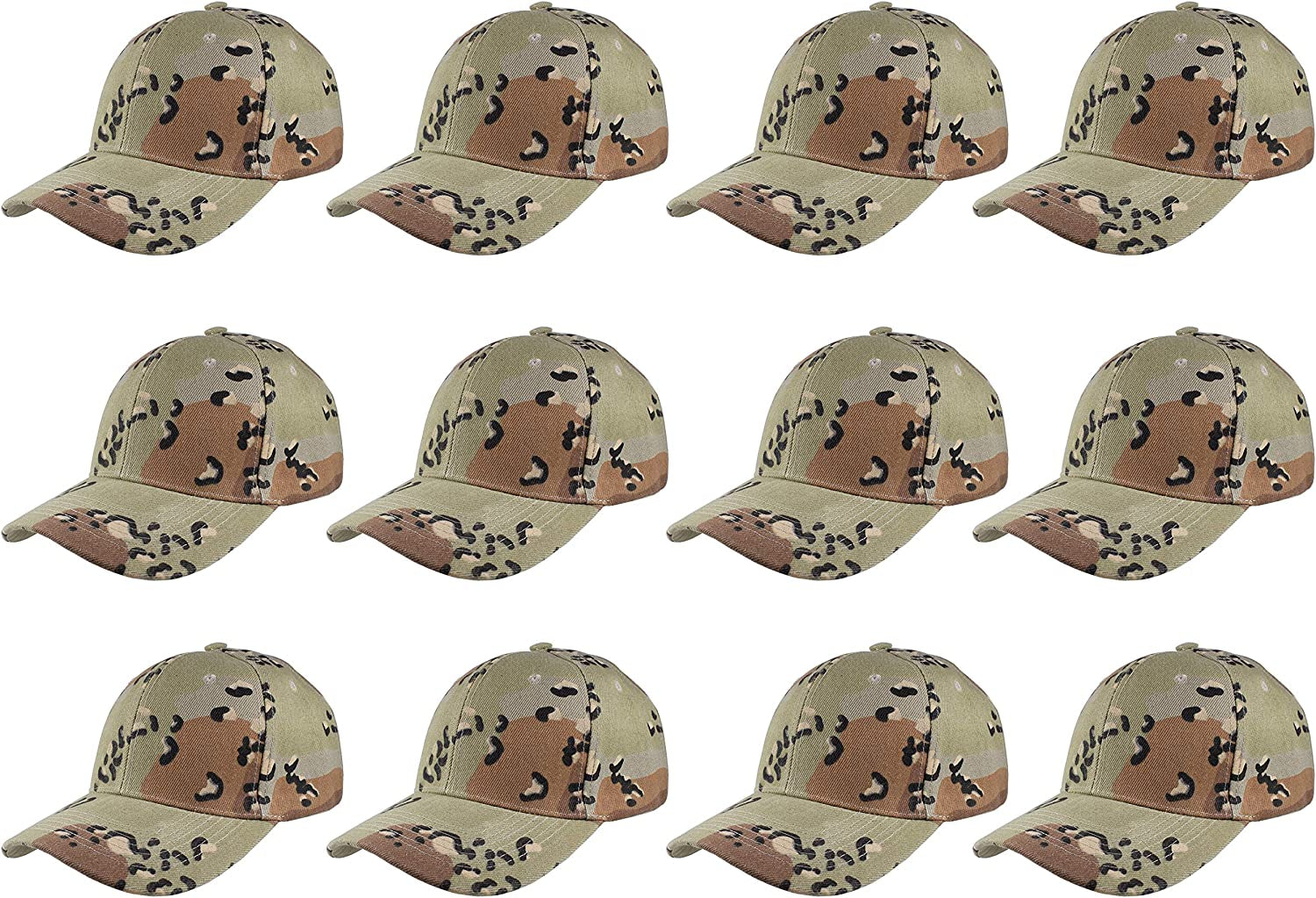 Plain Blank Baseball Caps Adjustable Back Strap Wholesale LOT 12 PC'S