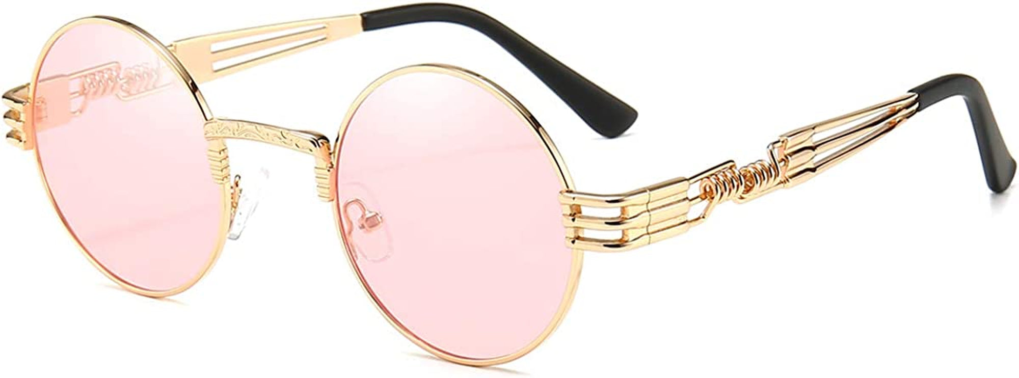 Steampunk round Sunglasses Metal Frame Circle Shades