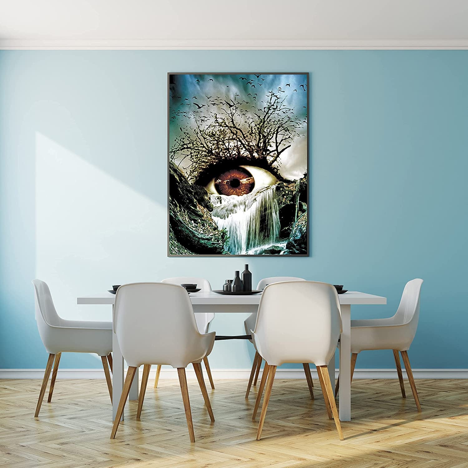 5D Diamond Painting Kits for Adults Eye，Diy 5D Diamond Art Kits for Adults Kids Landscape，Full Drill Paintings with Diamond Dots Gem Art Crafts Abstraction Home Decor 12X16Inch