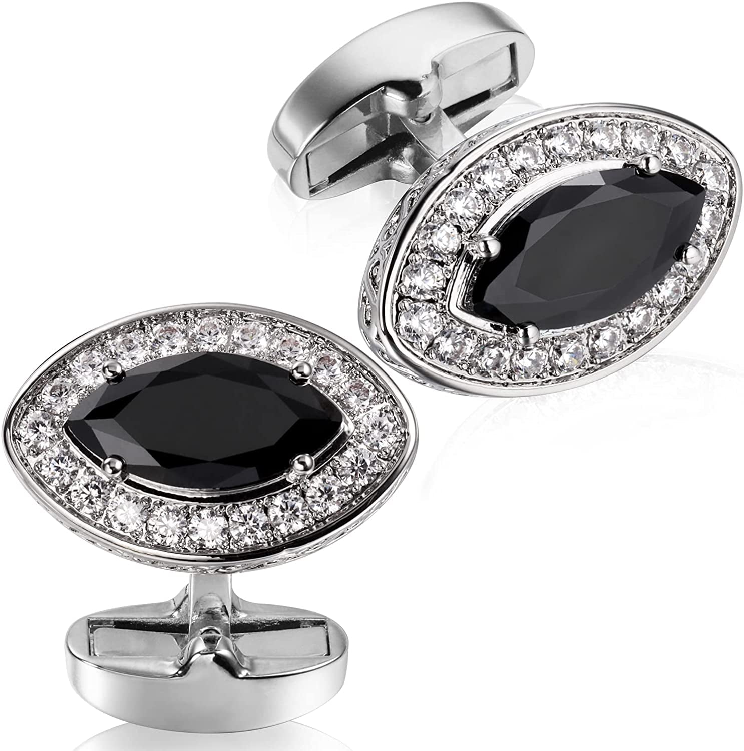 Cufflinks for Men, Gold Diamond Crystal Cufflinks for Groom Husband Personalized Gifts, Mens Formal Wedding Business Cufflinks, Luxurious Gorgeous Cuff Links French Shirt Accessories