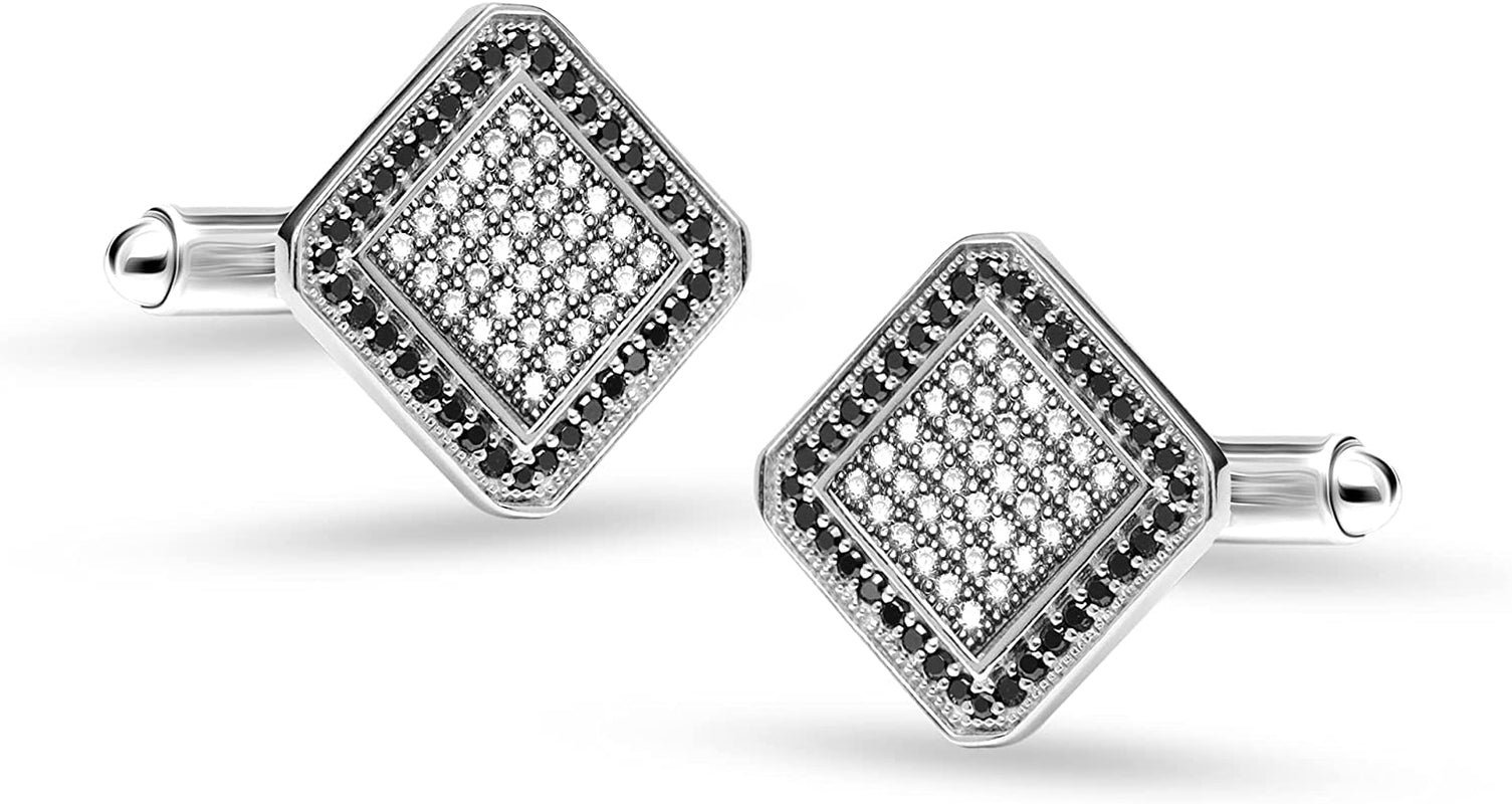 Men'S Sterling Silver Cufflinks for Dad Father Grand-Father