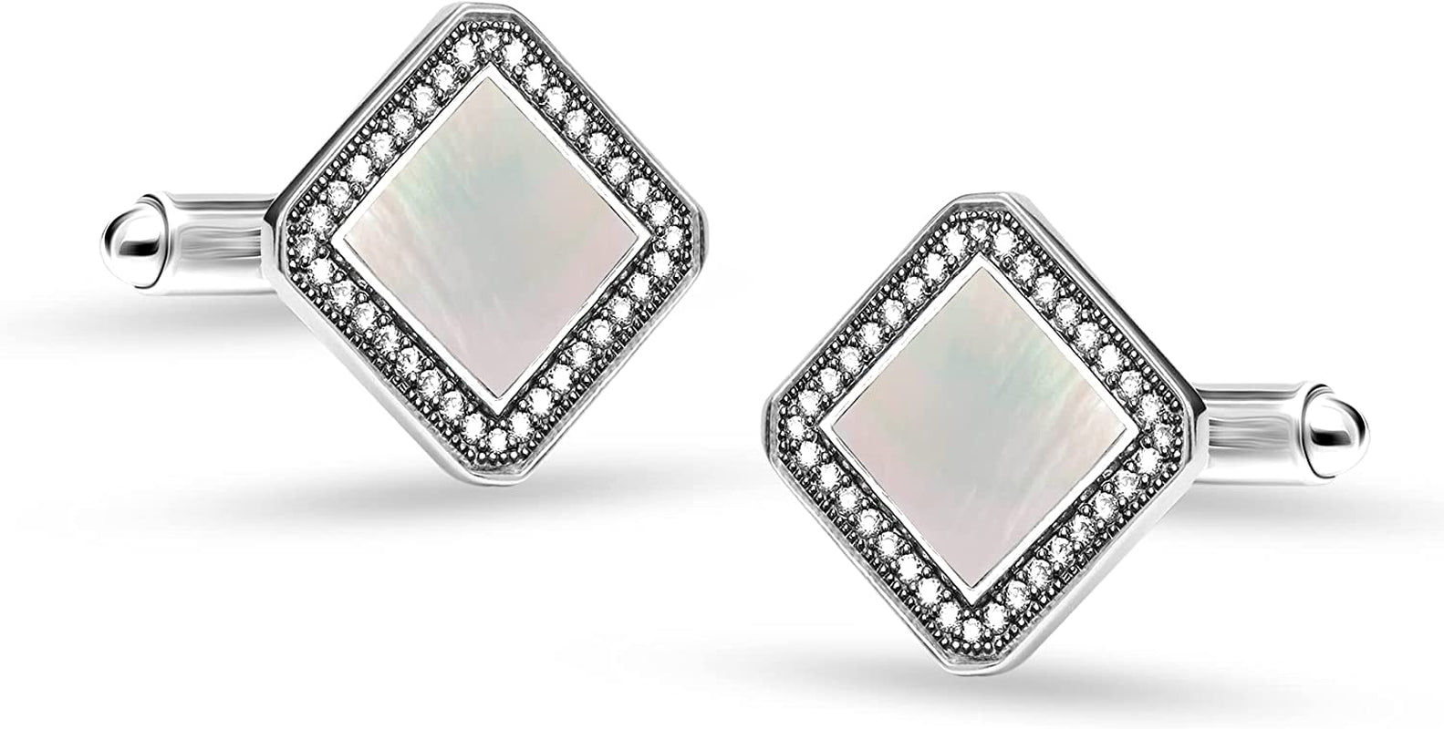 Men'S Sterling Silver Cufflinks for Dad Father Grand-Father