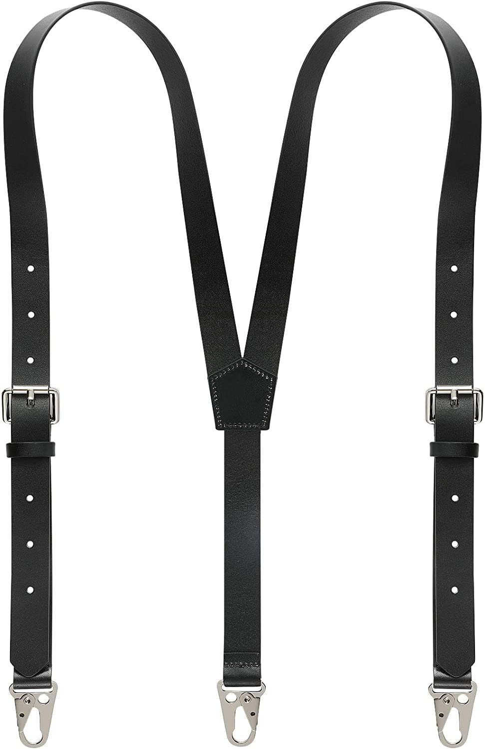 Genuine Leather Suspenders for Men, Y Design Leather Suspenders