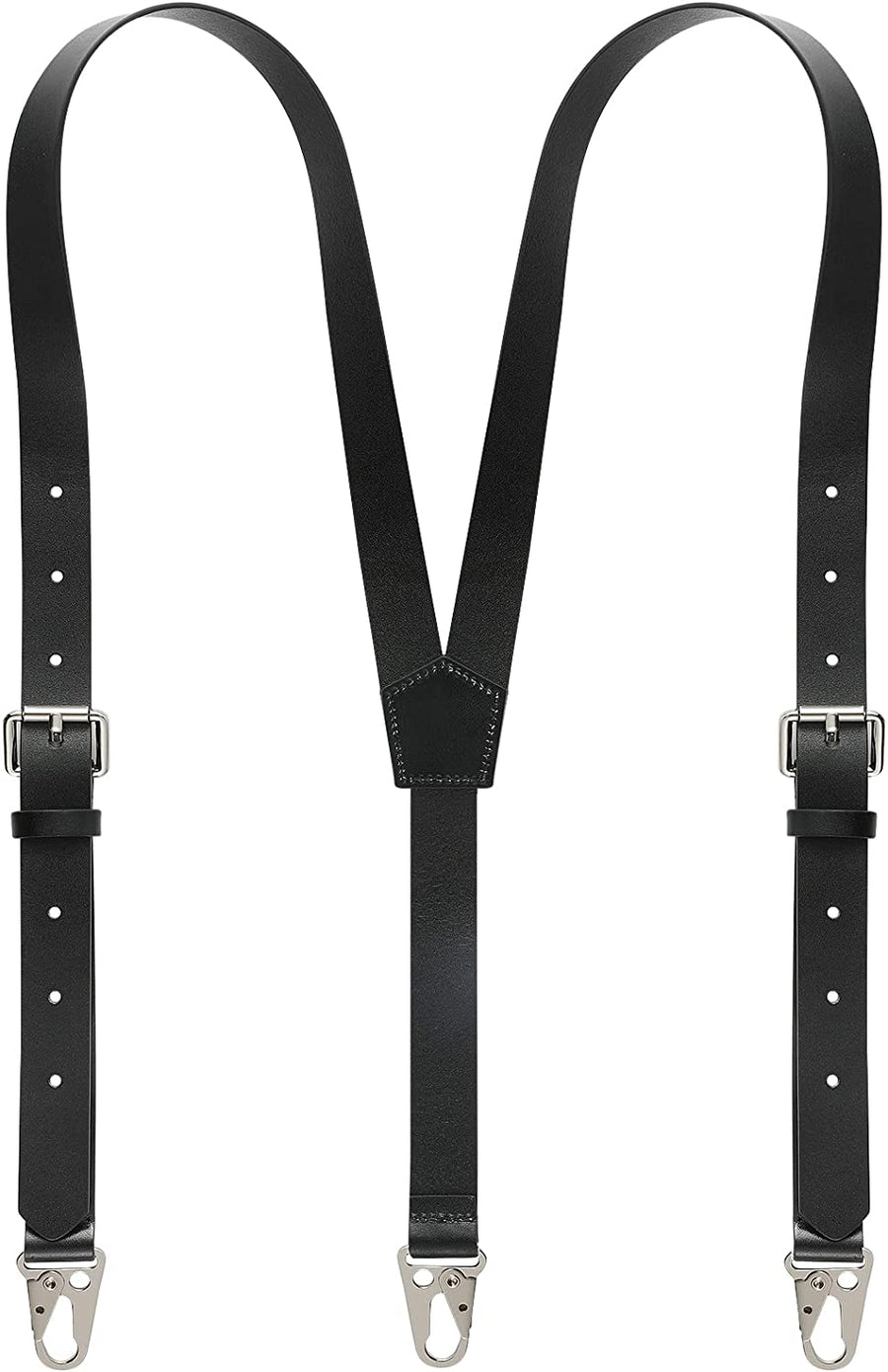 Genuine Leather Suspenders for Men, Y Design Leather Suspenders