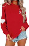 Valentine'S Day Sweatshirt Women Love Heart Grahic Long Sleeve Shirt Casual Valentines Gifts Pullover Tops