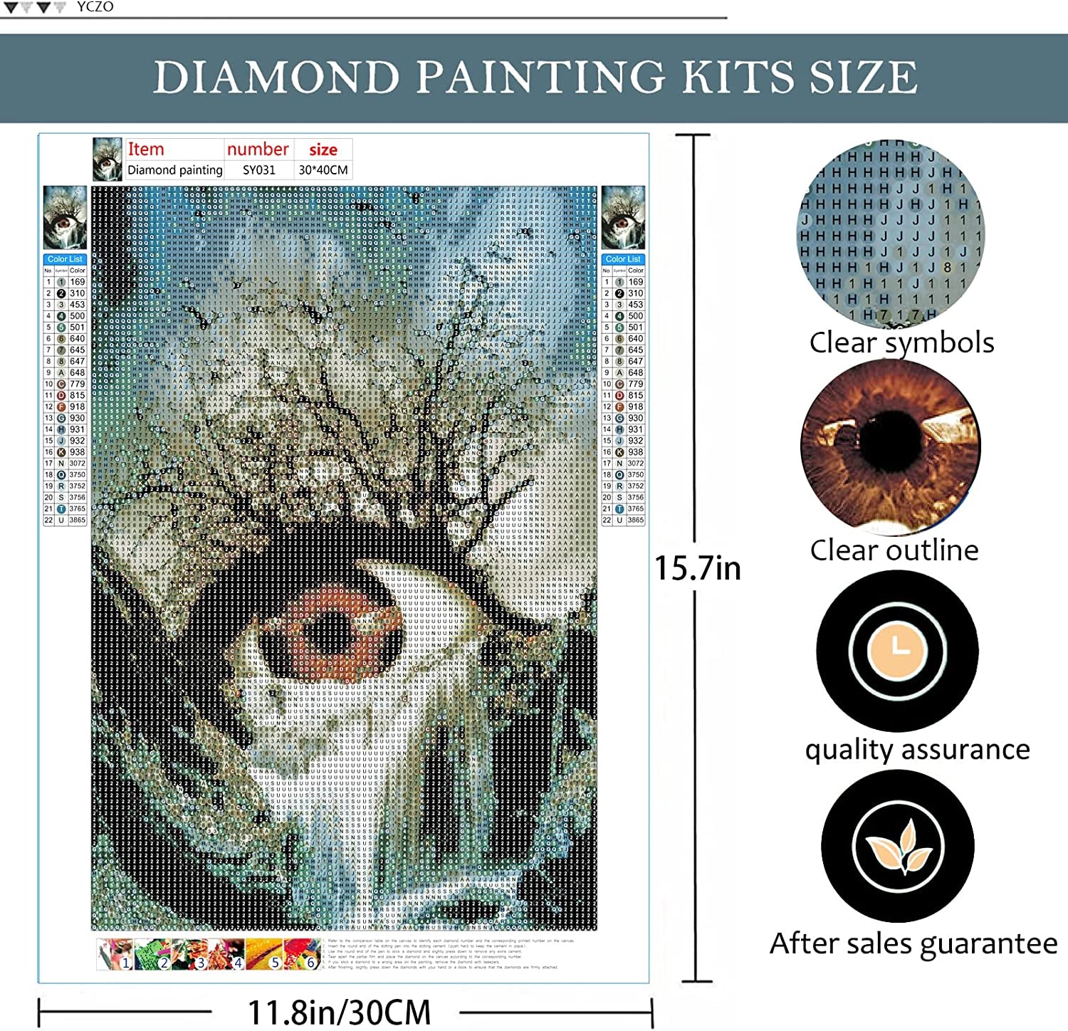 5D Diamond Painting Kits for Adults Eye，Diy 5D Diamond Art Kits for Adults Kids Landscape，Full Drill Paintings with Diamond Dots Gem Art Crafts Abstraction Home Decor 12X16Inch